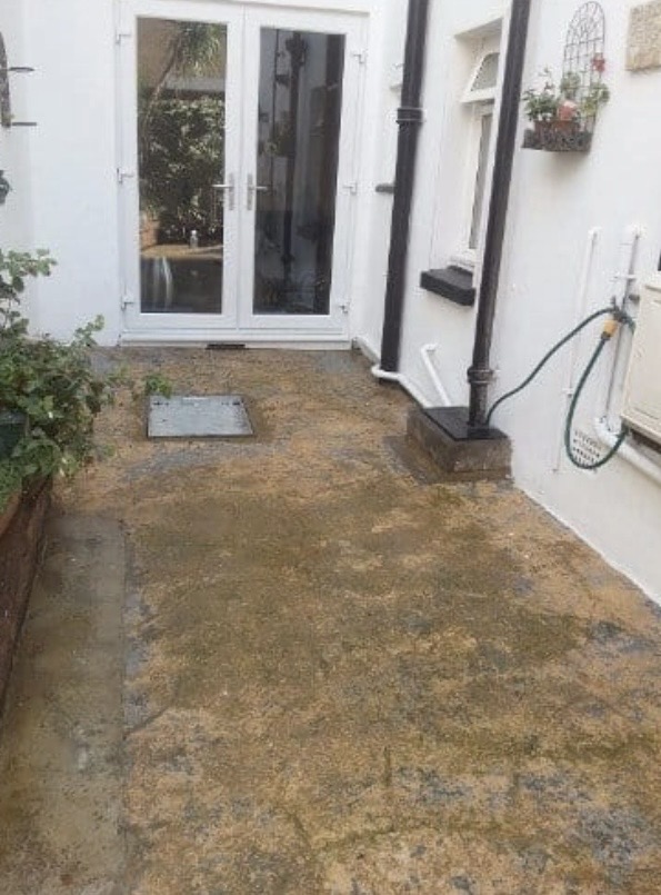 Before - GREY RESIN COURTYARD